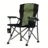 Portable Folding Chair – High Load Capacity 150kg, Cushioned Armrests & Side Pockets